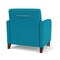 Lesro Siena Lounge Reception Wide Guest Chair w/ Front Casters, Walnut Wood Back Legs, OH Waterfall Uph SN1201 - alternate 3
